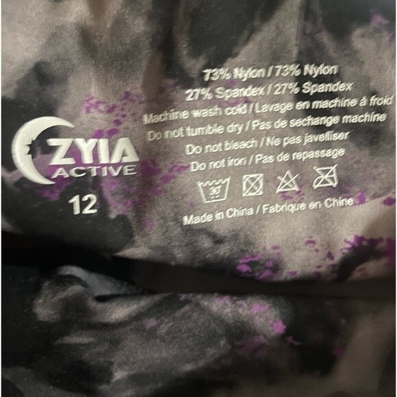 Zyia Soft n Snug Floral Watercolor Leggings - Picture 5 of 6
